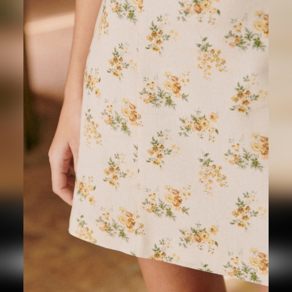 Sezane Janie Cream Floral Mini Dress - Picture 4 of 5